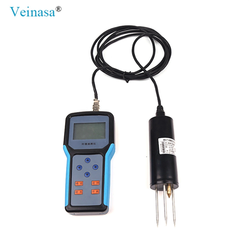 Veinasa-WS Portable Analyzer Equipamento de solo Agricultura medição de umidade armazenamento de dados Kit USB de teste de humidade da temperatura do registador