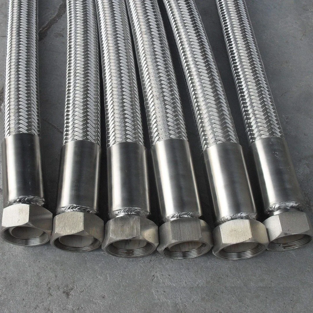 Corrosion Resistant Chemical Stainless Steel Flexible Corrugated Wire Braided PTFE Hose