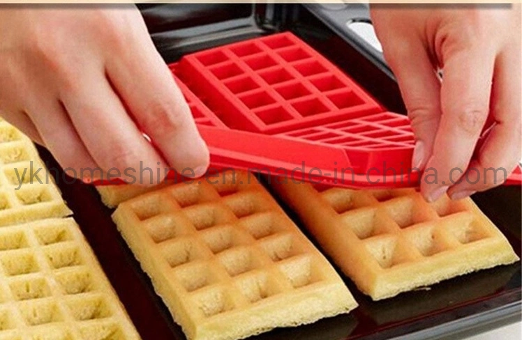 قوالب الوافل 4 ثقوب كعكة Silicone Waffle مطبخ الشوكولاته القديم كعكة الأواني تزيين طبخ قالب