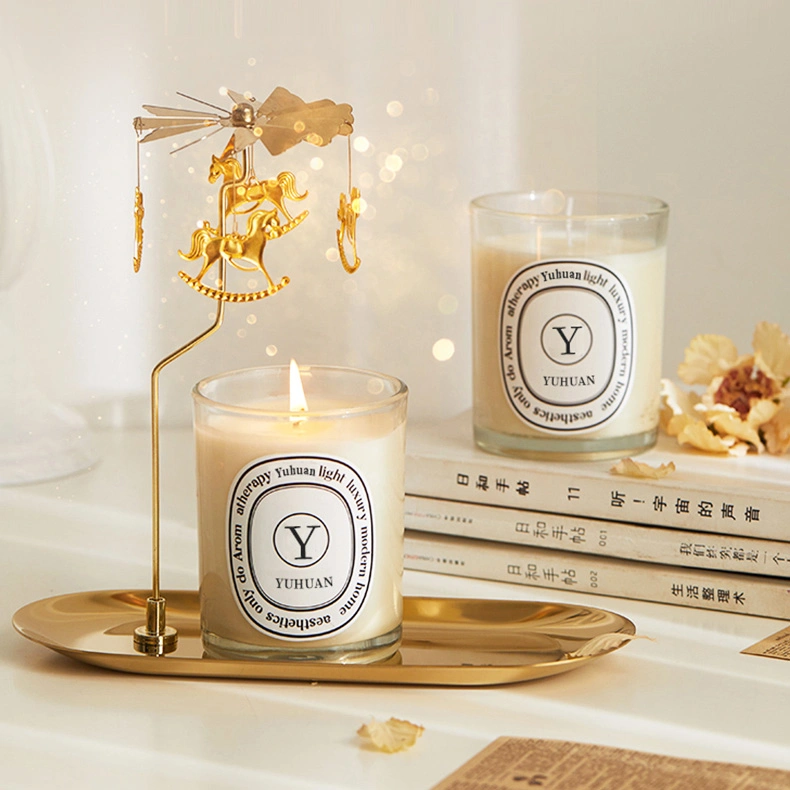 Logotipos Personalizados de lujo set de velas perfumadas velas de estaño para la decoración del hogar
