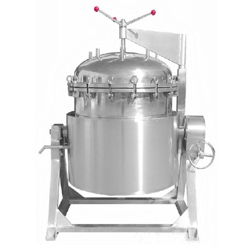 Steam Induction High Pressure Cooking Kettle PLC Control Cooker with High Temperature Boiling