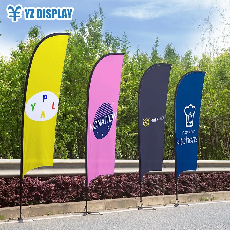 High-Quality Teardrop Beach Flag with Carbon Fiber Pole