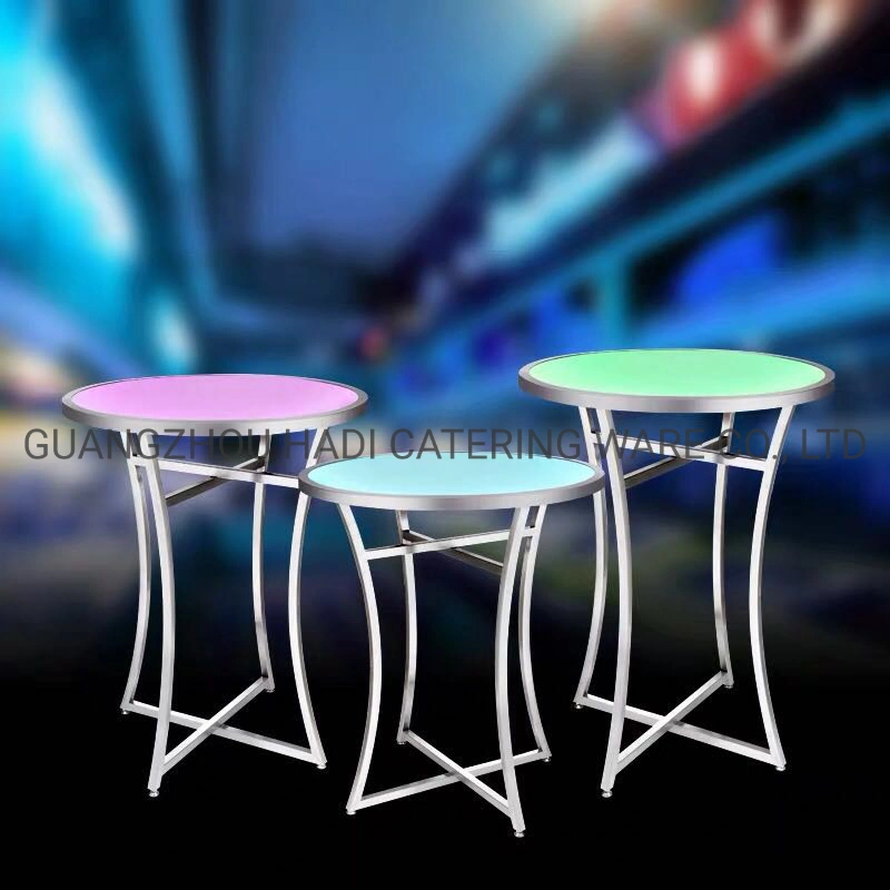 Mayorista/Proveedor de equipo de catering de Guangzhou árabe italiano de lujo en conjunto de la mesa de comedor mesa de buffet comercial plegable rectangular de Bodas mesa de buffet LED