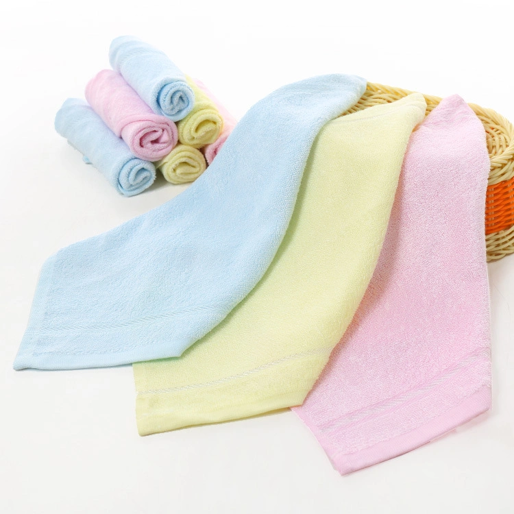 Factory Wholesale/Supplier Bamboo Fiber Twill Square Towel Washcloths Face Towel for Infants