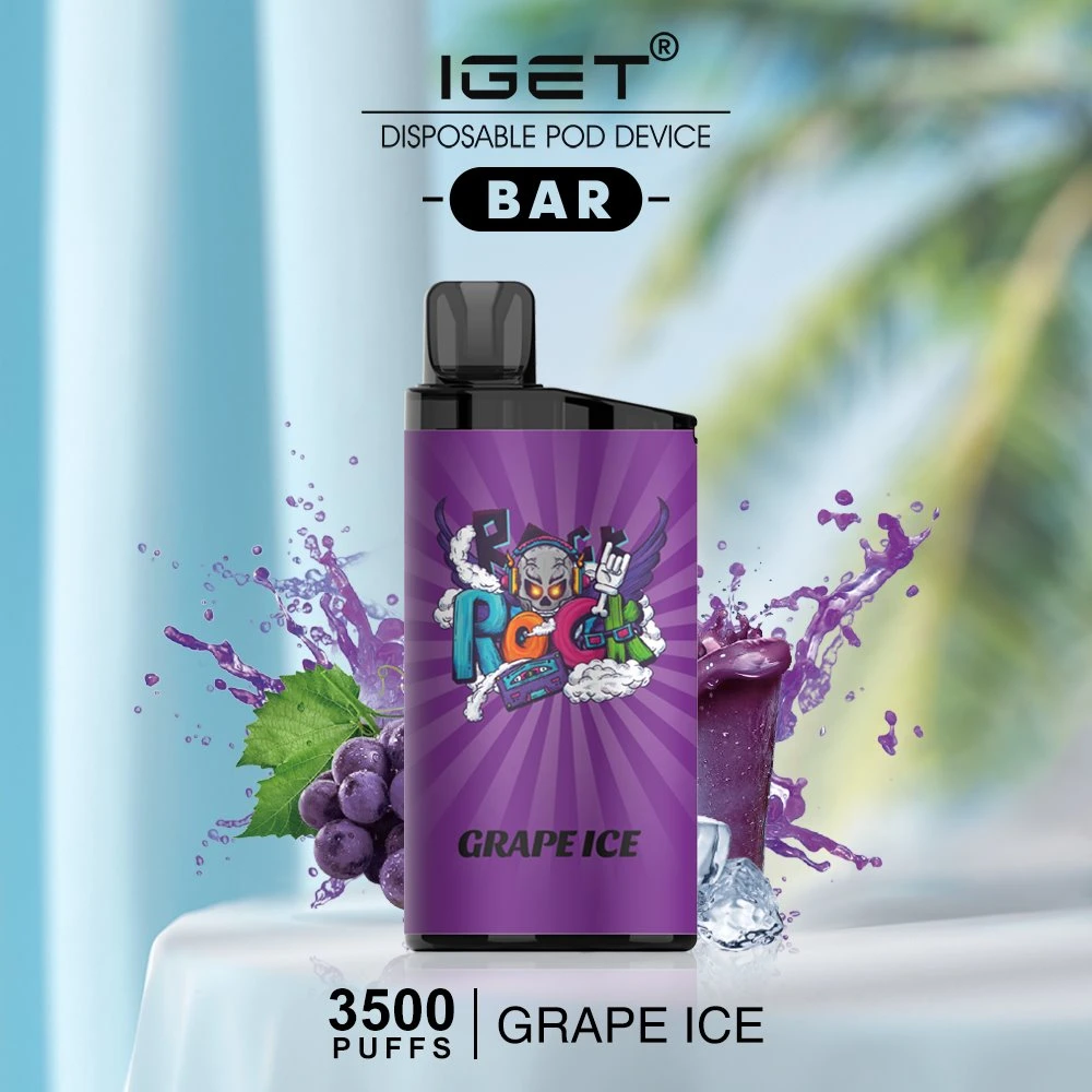 100% Оригинальное качество Iget Bar Variety Фруктовые вкусы 3500 опушки Одноразовый картридж E-Cig для перьев Vape от производителя комплектного оборудования (Австралия, Новая Зеландия)