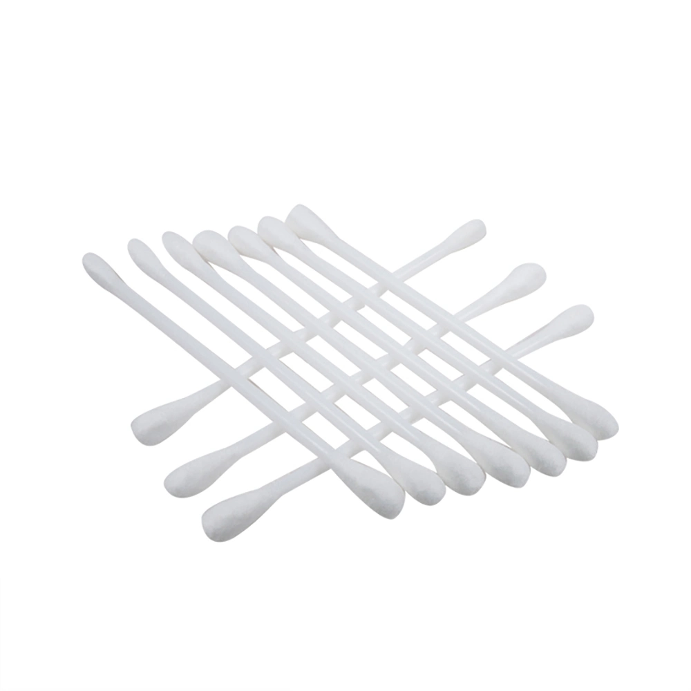 100PCS Double Round Head Makeup Swab Bamboo Stick Cotton Buds