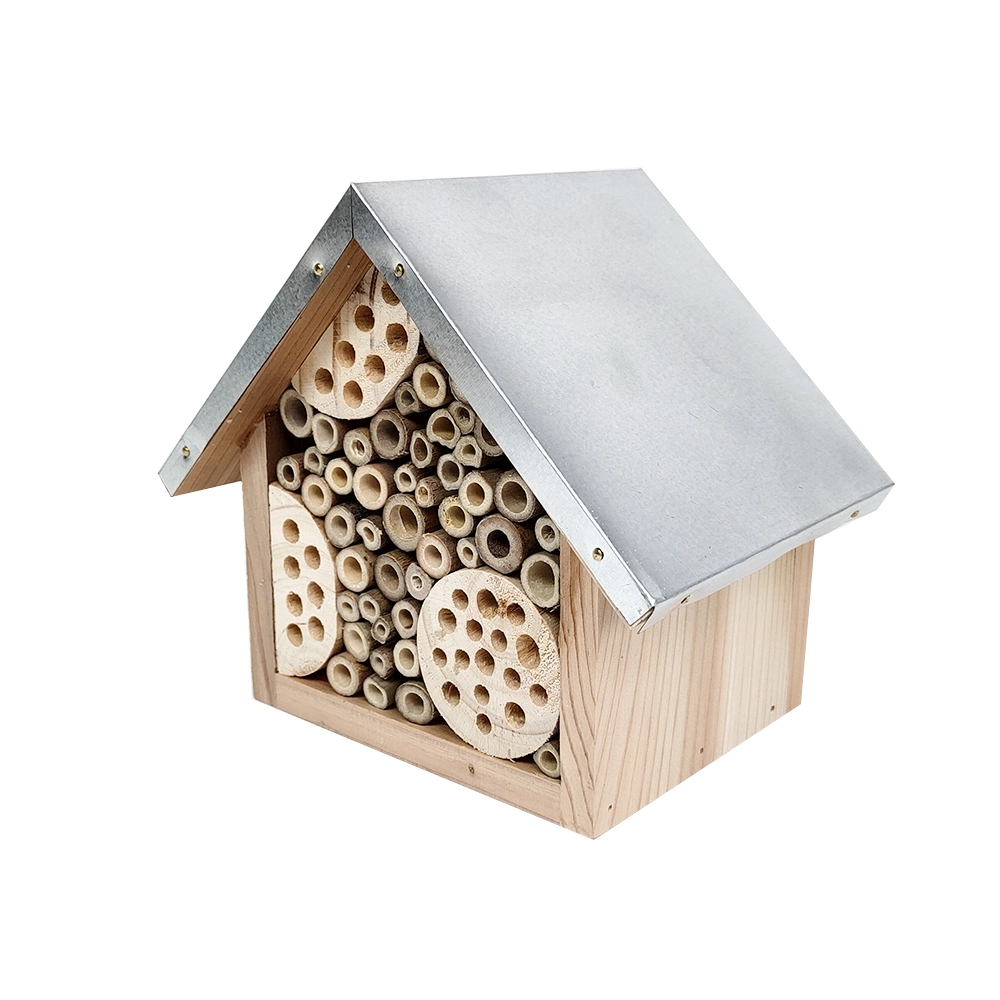 Custom Eco-Friendly Outdoor Hanging House Shape Hive Wood Waterproof Bee Boxes