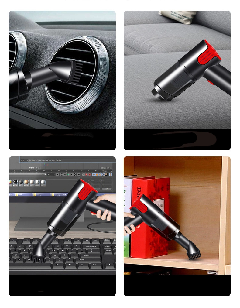 Pistola Grip portátil portátil pequeño inalámbrico aspirador de mano para coche Con filtro lavable de potencia de succión 4000PA para coche