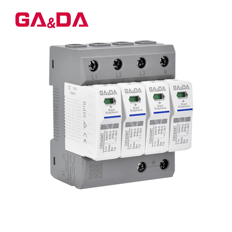 Gada AC T2 40ka 4p Lightning Surge Power Protector Device