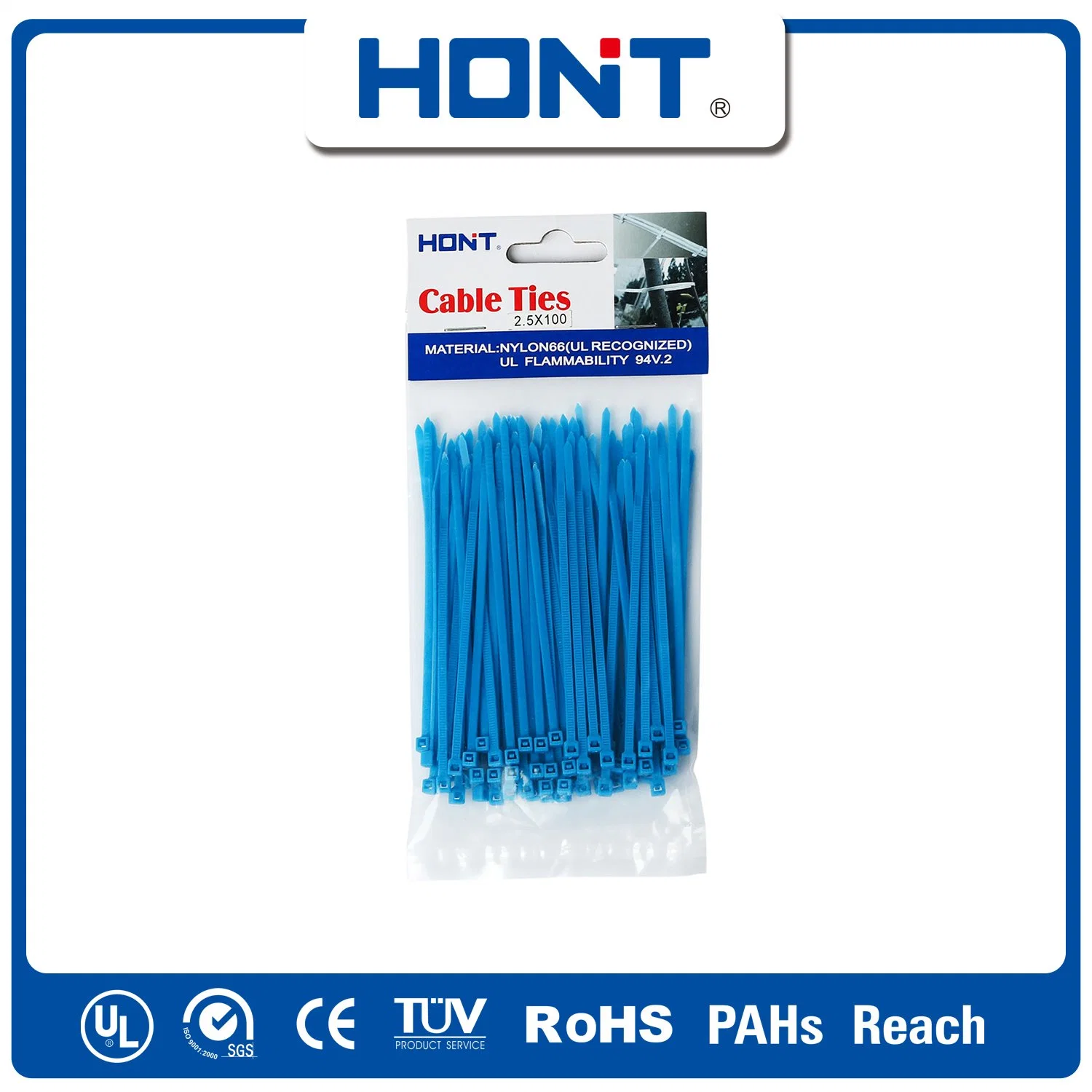 ISO Approved 94V2 Hont Plastic Bag + Sticker Exporting Carton/Tray Steel Ties Cable Accessories