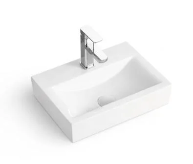 CE White Art Basin Counter Top Ceramic Wash Hand Basin Sanity Ware
