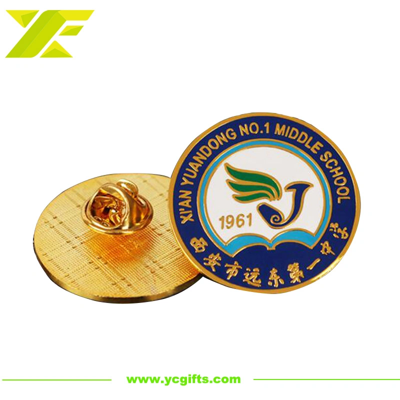 Diseño profesional Logo impresión personalizada Offest Epoxy logotipo corporativo Pins Artesanía Metal Lapel Pins DHL Company recuerdo Emblem para promoción Elementos