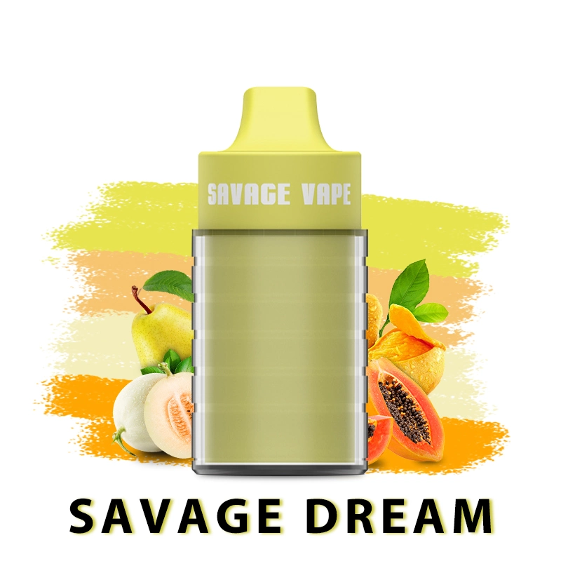 Savage Crystal Vape Caryon 10000 Puffs E cigarette Vapes jetables Puffbar Randm Tornado Airflow Control 25 ml, vesces 10 000 Barre de chariots préremplis