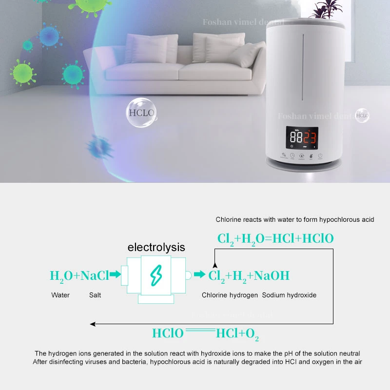 Electrolyzed Water System Generate Home Sterilizer Sprayer 3L Hypochlorous Acid Disinfection Fogger Machine