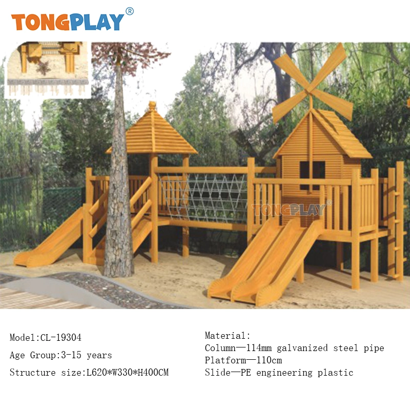 Wooden Playground Equipment Outdoor Playground Climbing Wall Kids Games Recreational Equipment