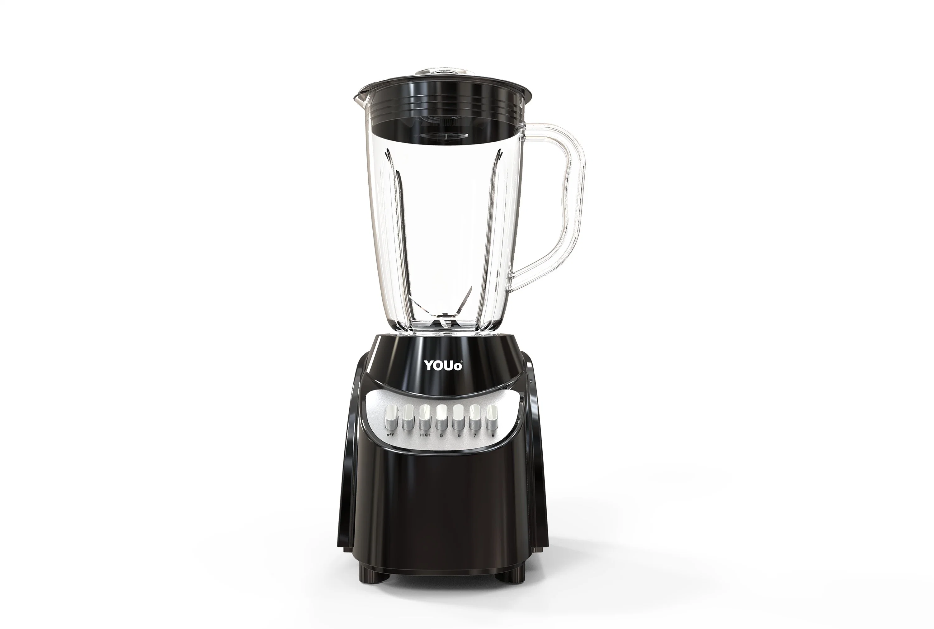 CE CB Approved 450W Powerful Blender Juicer,Liquidizer with Detachable 4 Point Stainless Steel Blade,8 Speeds 7 Piano Key Buttons,Cord Storage,Grinder,Chopper