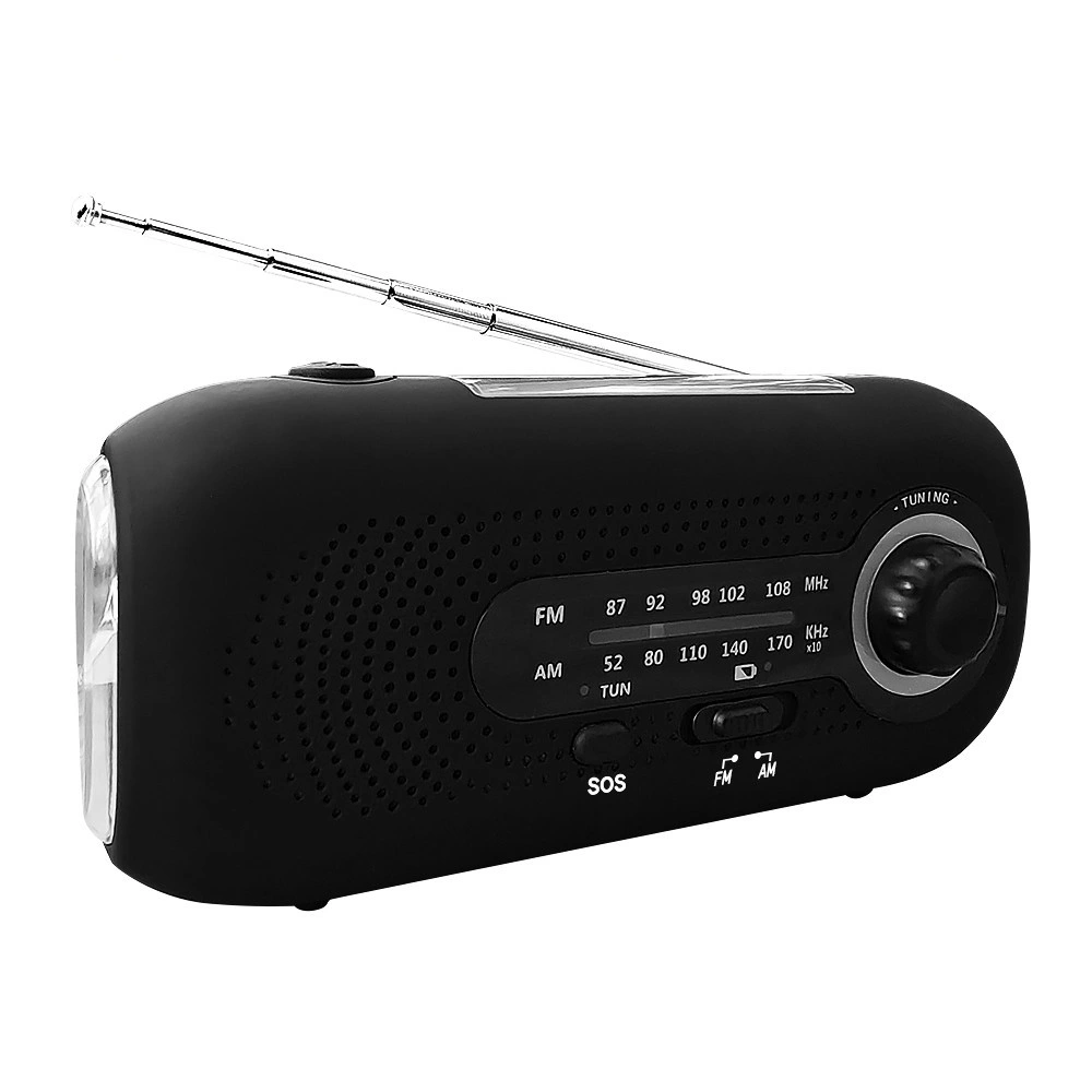 Am/FM Noaa Portable Weather Radio with 2000mAh Power Bank Phone Charger Emergency Hand Crank Radio with LED Flashlight