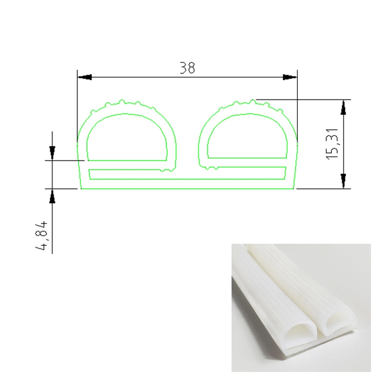 Length 2.5m Transparent 25mm 35mm 45mm Width Door Bottom Windproof Silicone Seal Strip