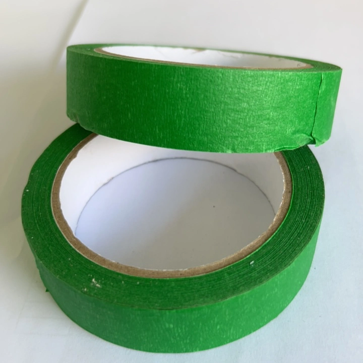 30 Days UV Resist Wall Sharp Line Green Crepe Paper Painters Masking Tape for Car Painting 120mic