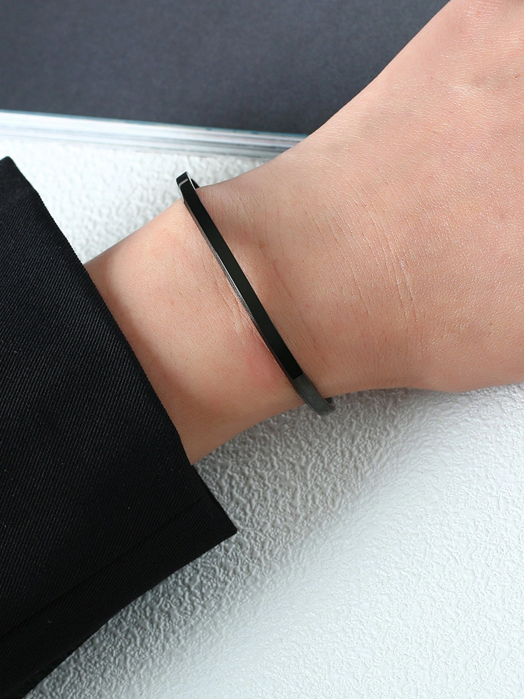 En acier inoxydable bracelet biseauté d' Or les hommes et femmes' s des bracelets