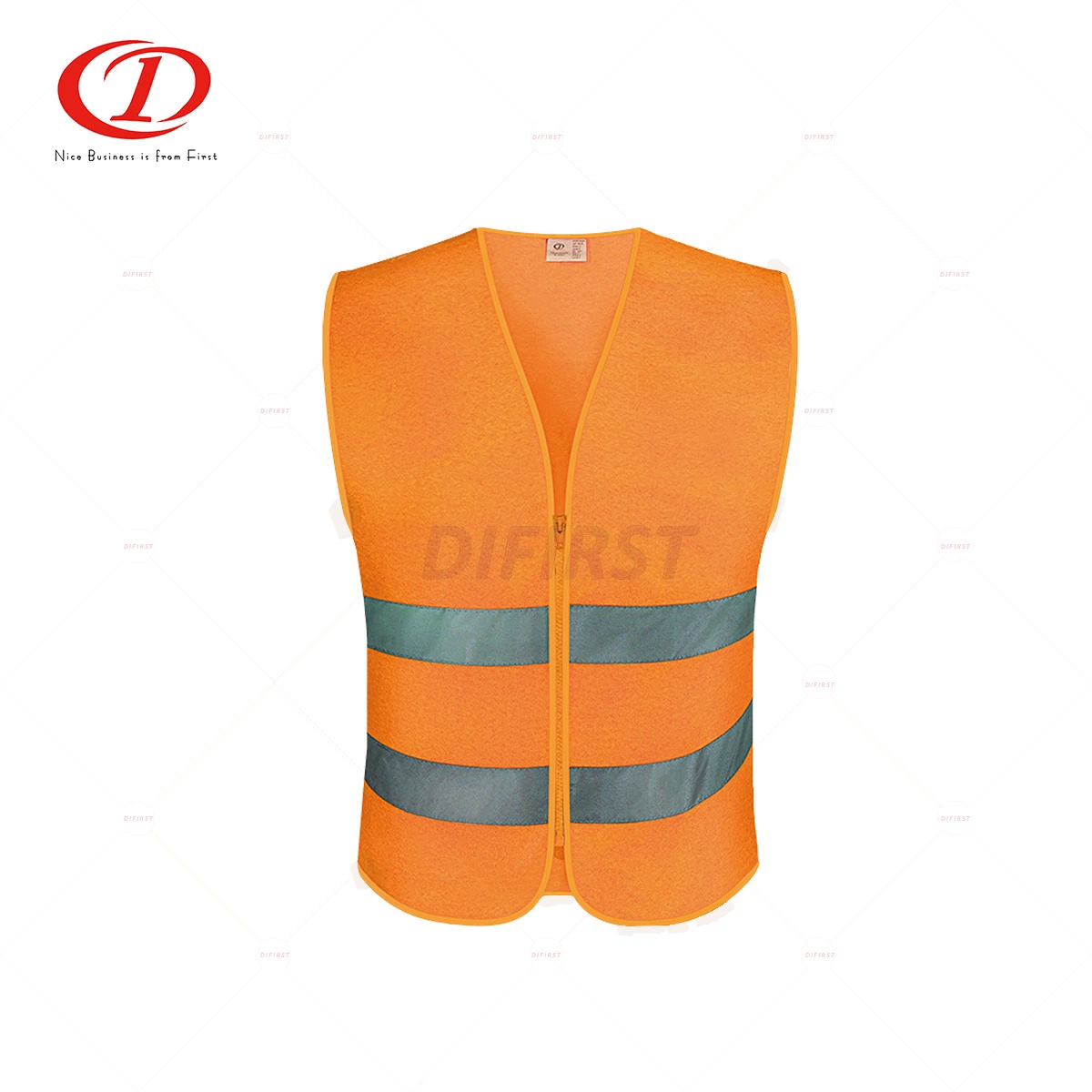 Gilet de sécurité en tissu à tricot 100 % polyester avec ruban réfléchissant Dfv1002