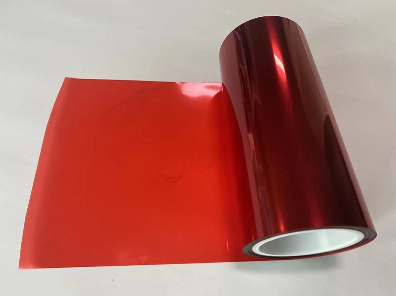 Red 50um PE Release Film with Silicone Layer for Adhesive Industry Electronic Die Cutting Packaging Industry