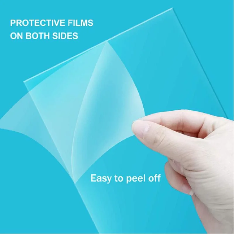 Clear Acrylic Sheet for Poster Frames, Crafting Projects, Protective Film, Pet Barriers, Shatterproof PETG/Pet/Gag Plastic Sheets