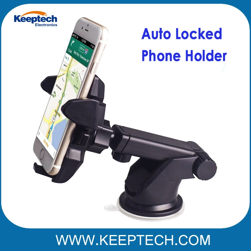 Универсальный длинной шее 360 вращения автоматической блокировки для установки на лобовое стекло автомобиля держатель телефона