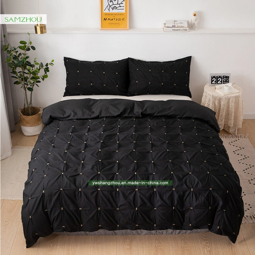 Plain Embossed Plaid Bedding Set Bedding Sheet and Duvet Cover