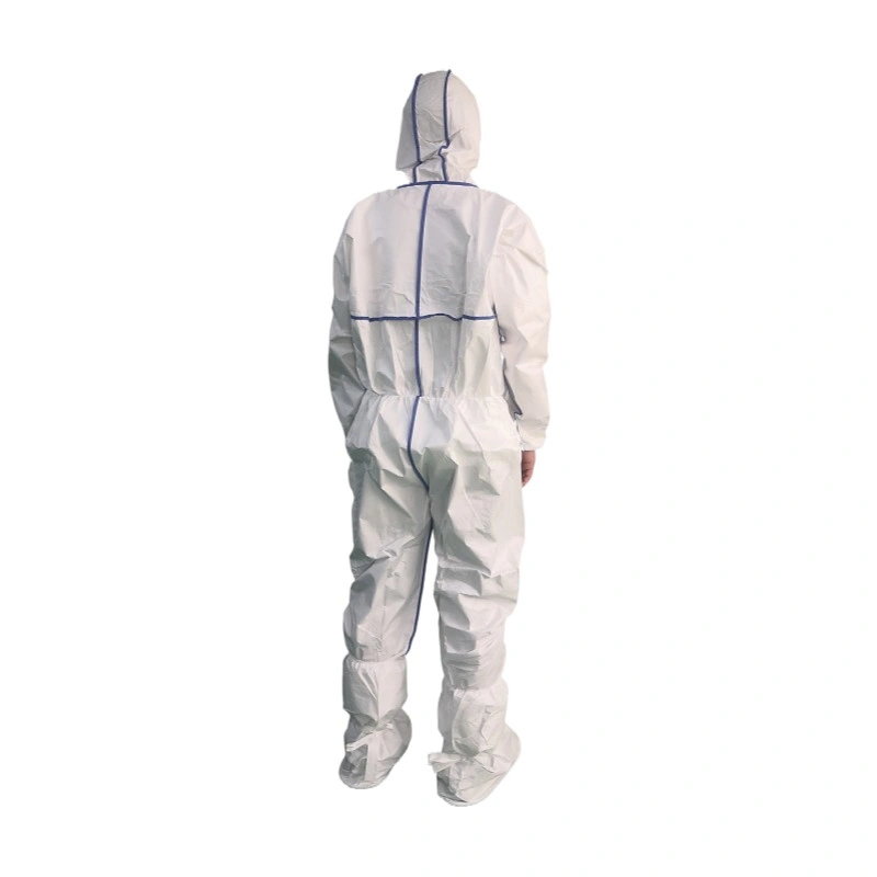 Waterproof Nonwoven Breathable Laminated 55GSM PPE Disposable Safety Protective Garment