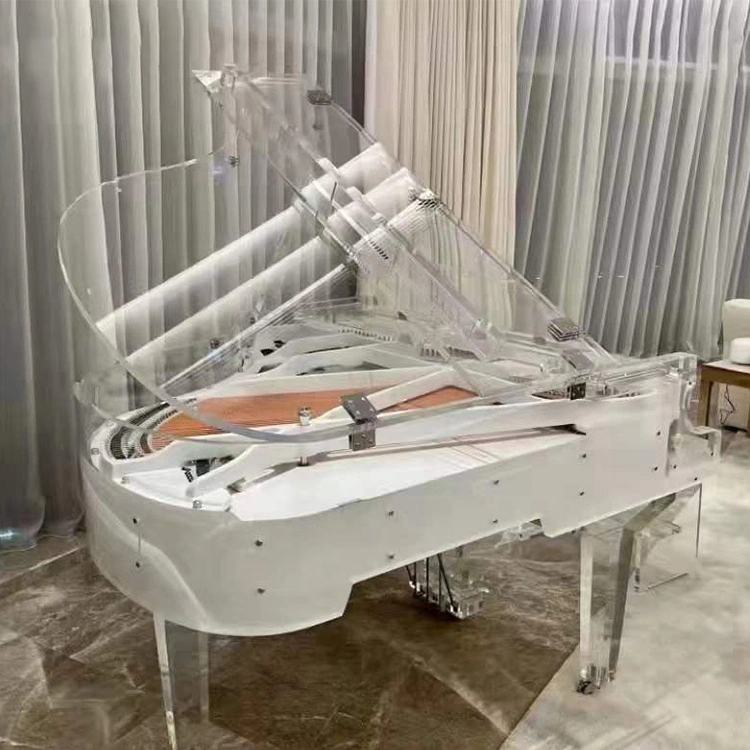 Mariage faveur musique Mécanique acrylique cristal Piano Glass Piano vertical Pianos acoustiques