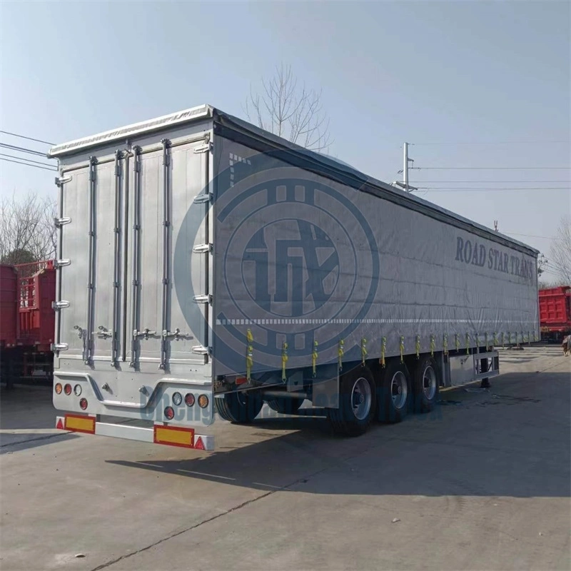 Cost-Effective 3/4 BPW Axles Drop Side Curtain Semi Trailer Mechanical Suspension Loading 40tons Good Quality at Low Price