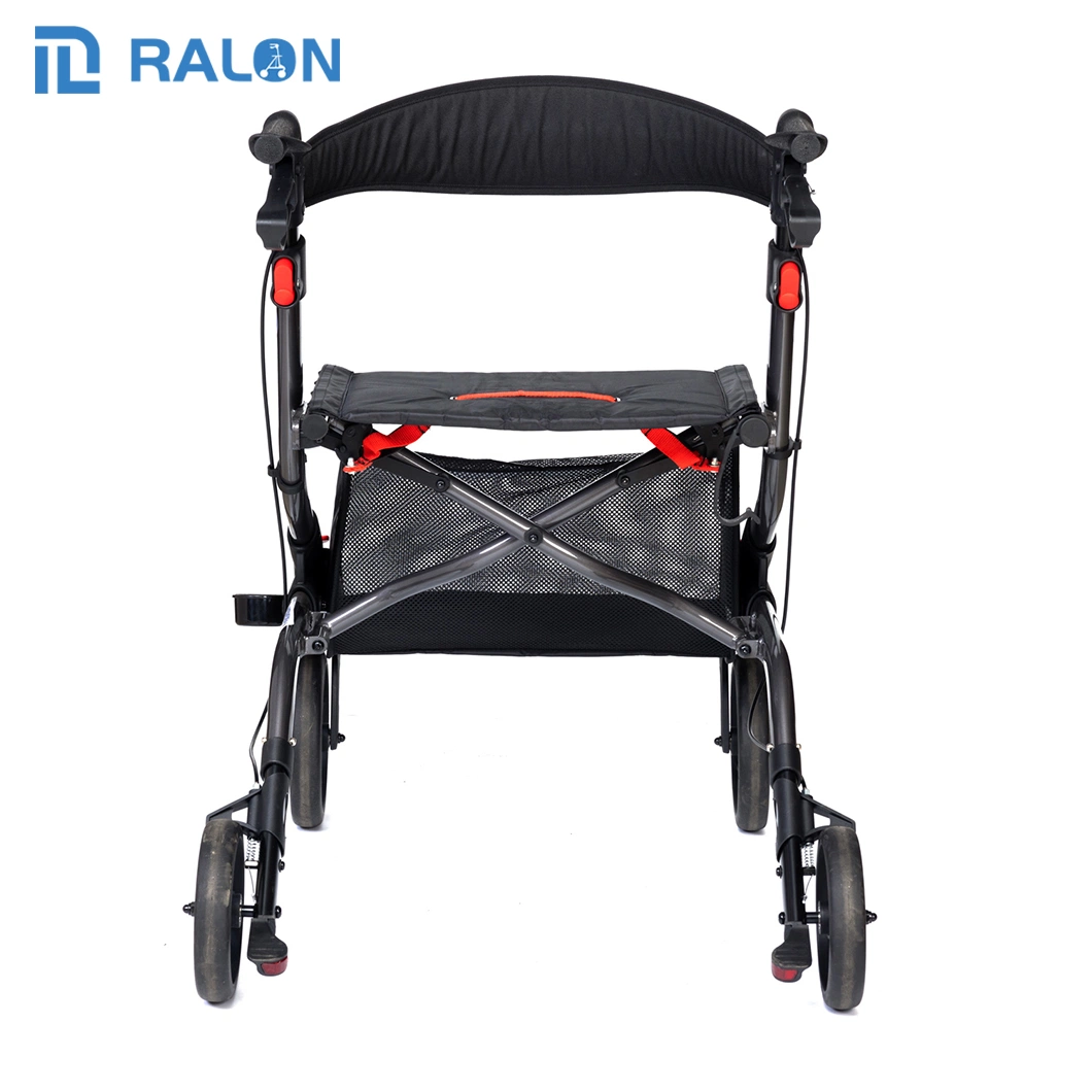 New Design Chinese Durable Lightweight Aluminum Rollator Walker with Bandbrake