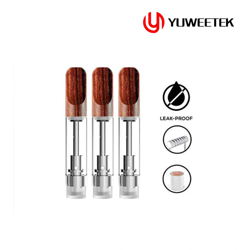 RW-C15 Wood Tips Carts Cell 510 Thread Empty Disposable/Chargeable Vapes Oil Wax Cartridges 1ml 1gram 1g