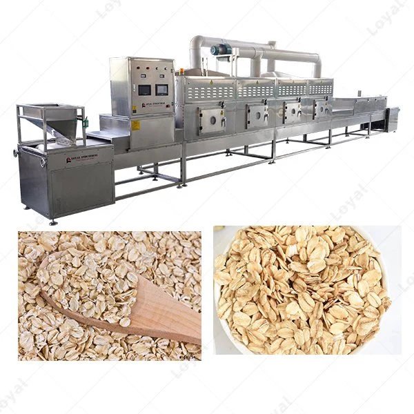 Full Automatic Oatmeal Microwave Sterilization Drying Machine