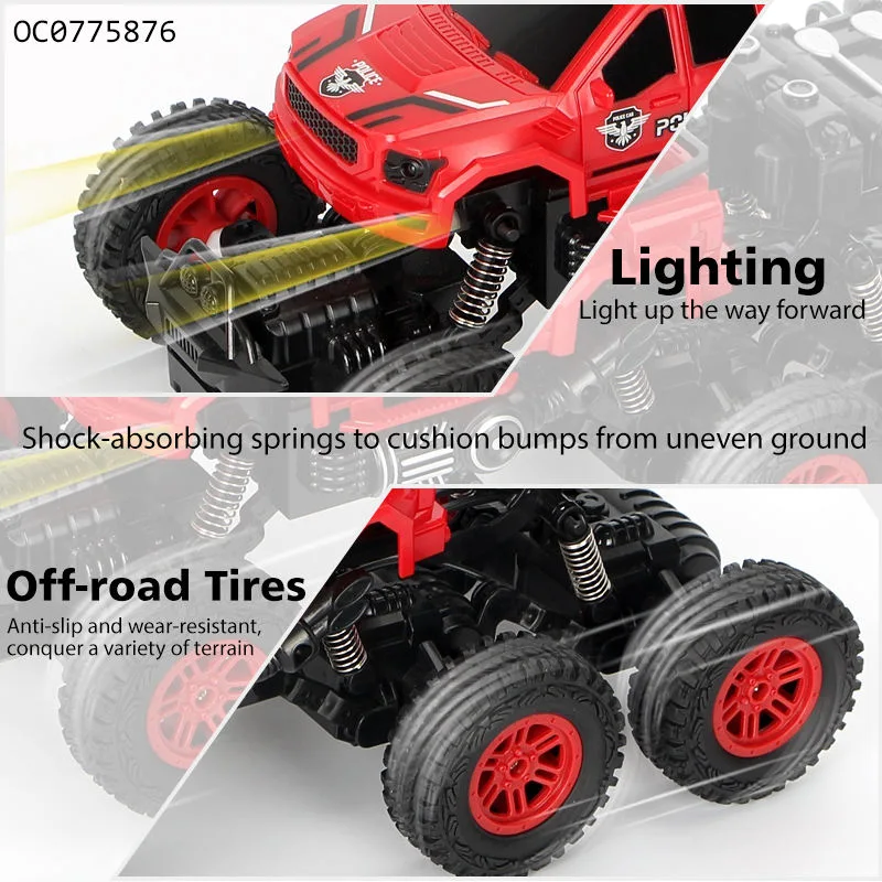 6CH RC Rock Climbing Remote Control Car with Light and Music Mist Spray Boys Toys