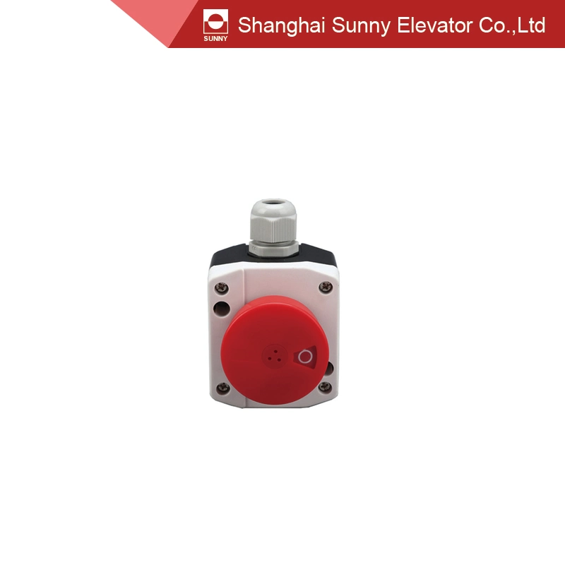 White Plastic 2 Button Hoist Crane Control Button Switch Box