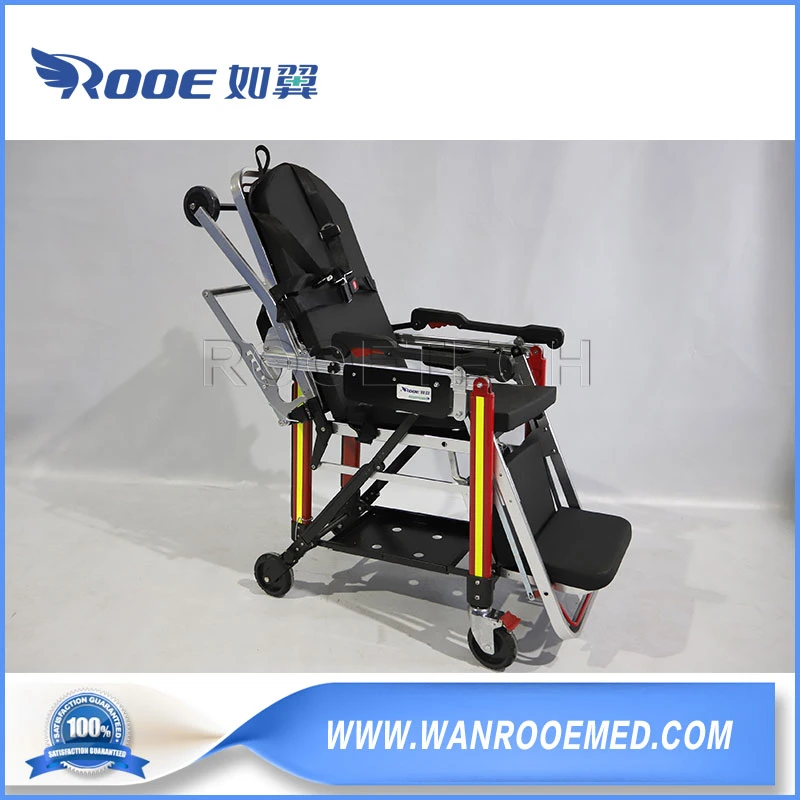 5 Positions Adjustable Patient Transport Ambulance Stretcher Chair with Gas Spring Structure Backrest