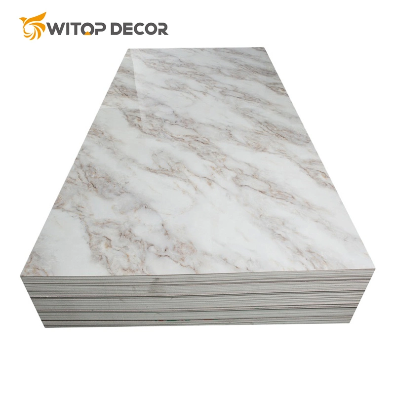 2023 Smoke Proof Precision Film PVC UV Marble Sheets for Wall Decoration