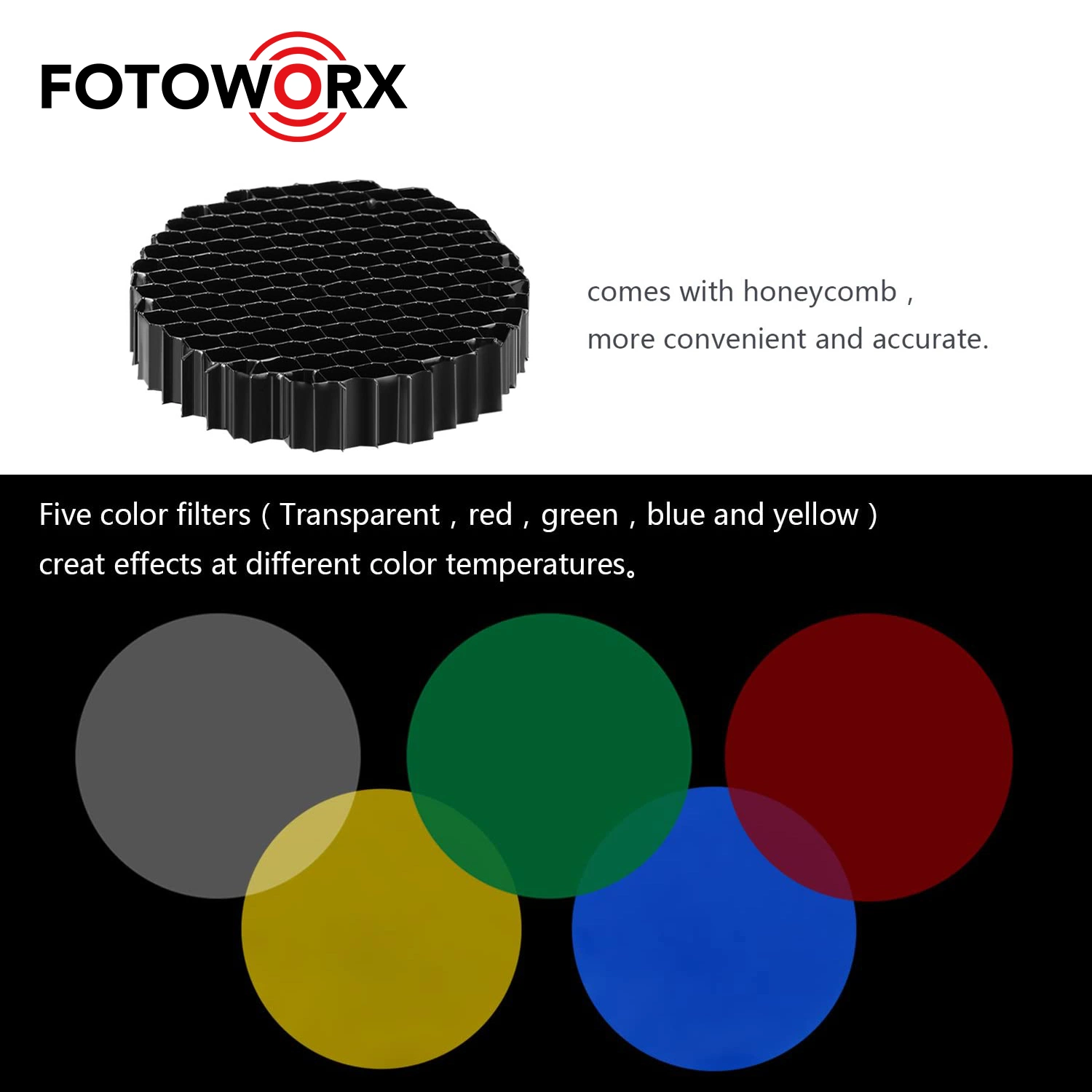 168mm Studio Snoot Diffuser with Honeycomb Grid for Strobe Studio Light