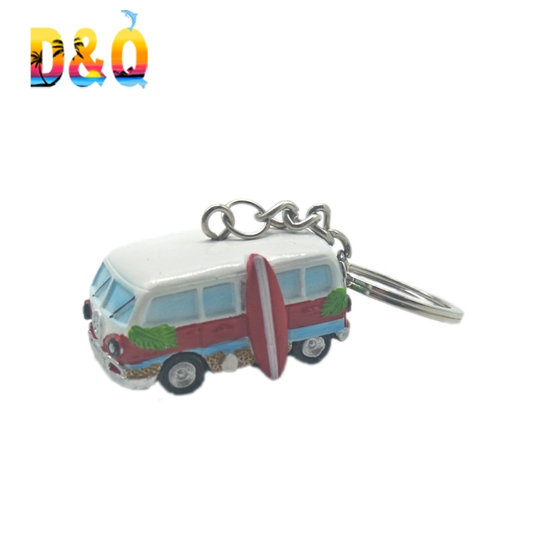 Venta al por mayor recuerdo de viaje Keyring Beach Sand resina Souvenir llavero