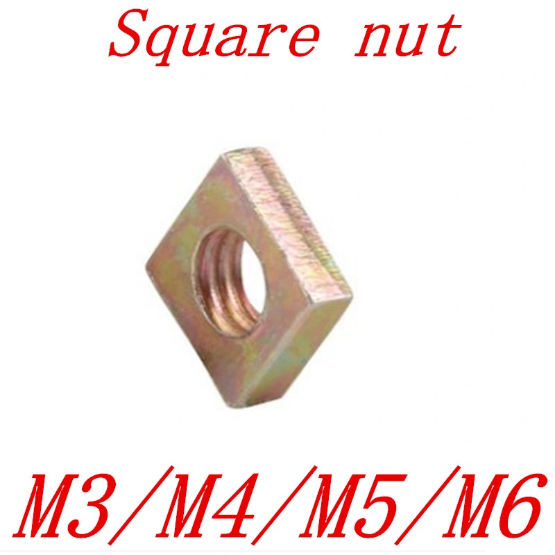 Zinc Yellow Zinc Palte Square Corrugated Loard Nuts DIN562 DIN557