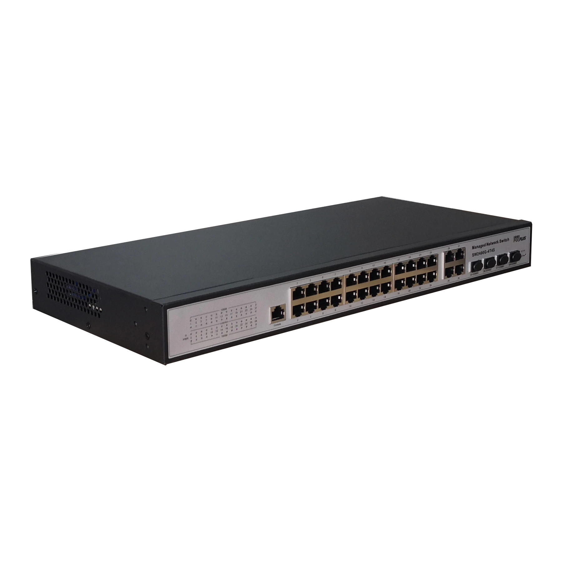 24 Port Managed Gigabit Network Switch with Fiber Uplink