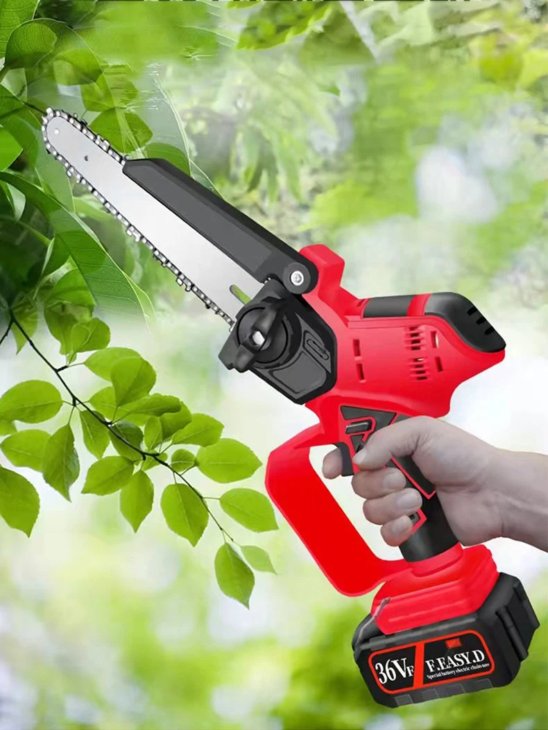 1200W Mini Electric Saw 36 V Removable Lithium Battery 8 Inch Cordless Chainsaw Wood Cutter Battery-Powered Chainsaw Power Tools