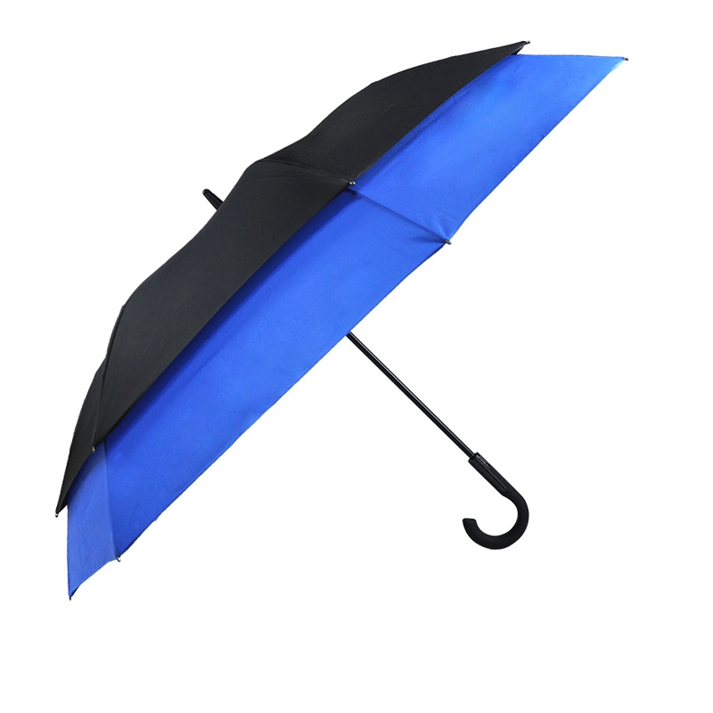 Oversize Double Canopy Vented Windproof Automatic Open Stick Umbrellas for Men and Women