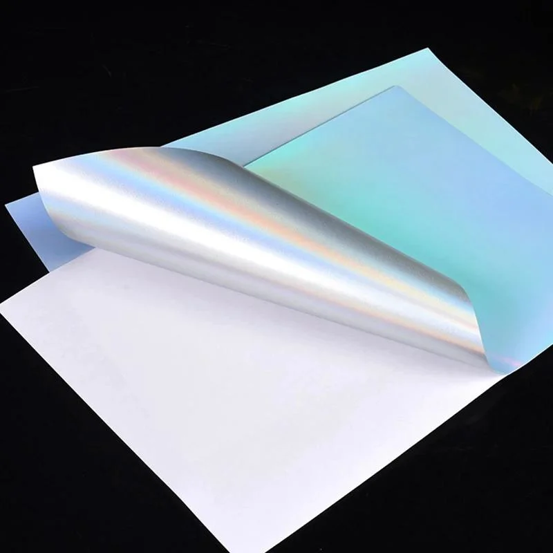 A4 Waterproof Laser Holographic Printable Sticker Paper Glossy Sticker Paper for Inkjet Printer