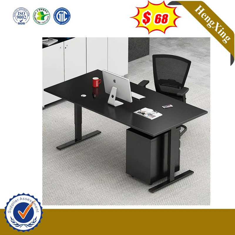 Black Glass Top Writing Metal Legs Computer Laptop Desk