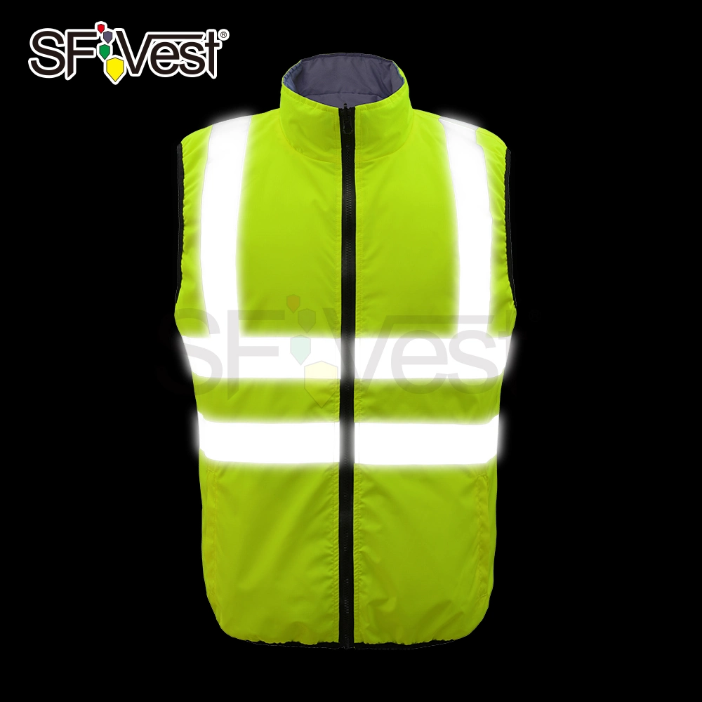 Hi Viz Traffic Warning Safety Reflective Jacket Wind Proof Work Wear