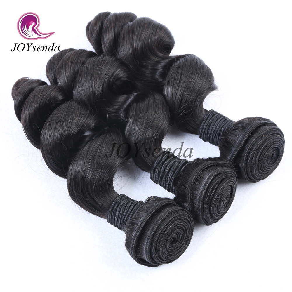 Cheveux chinois ondulé non transformé Weft Virgin Human Hair Weave