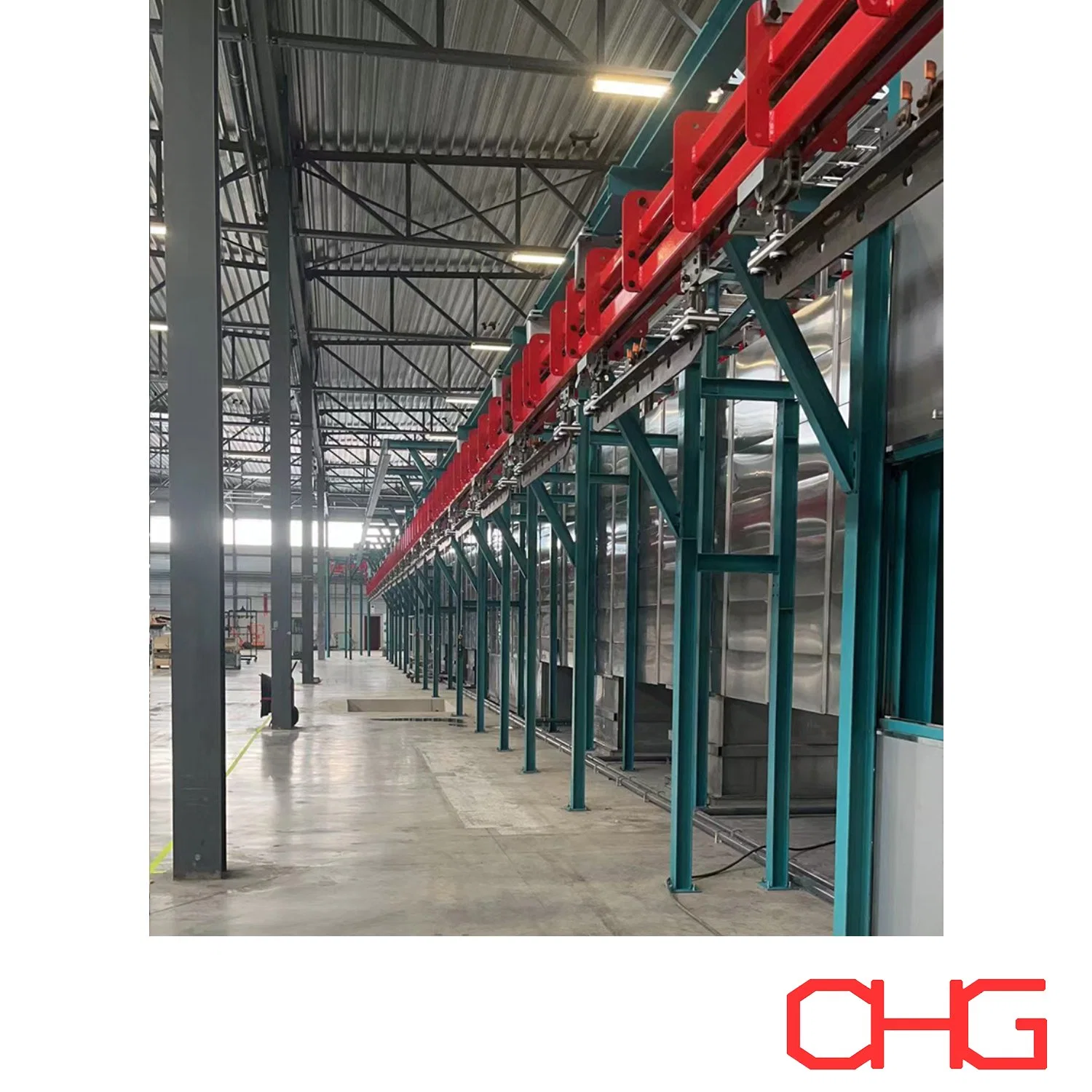 Power & Free Overhead Conveyor System for Steel Parts Coating Production Line